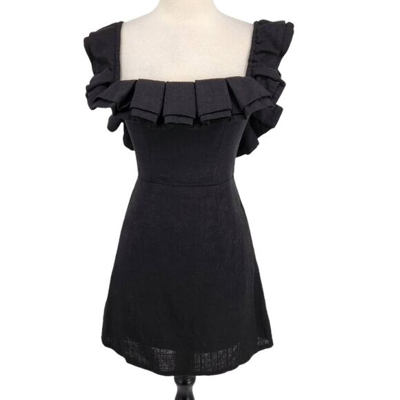 Polly Off Shoulder Mini Dress Black Size XS - Picture 1 of 7